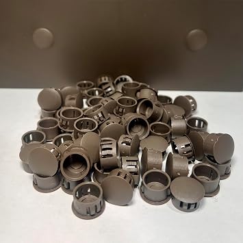 5/8 Inch Plastic Plug, Aluminum Patio Cover Replacement Plugs | 50 Pack Spanish Brown/Siennawood/Brown