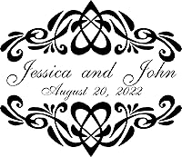 Vista 3 de Adhesivo de boda para pared y piso, calcomanía de piso de baile de boda y cumpleaños, decoración de pared personalizada, calcomanías de monograma