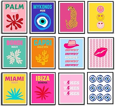 Amazon.com: 97 Decor Preppy Room Decor Aesthetic - Preppy Wall Art ...