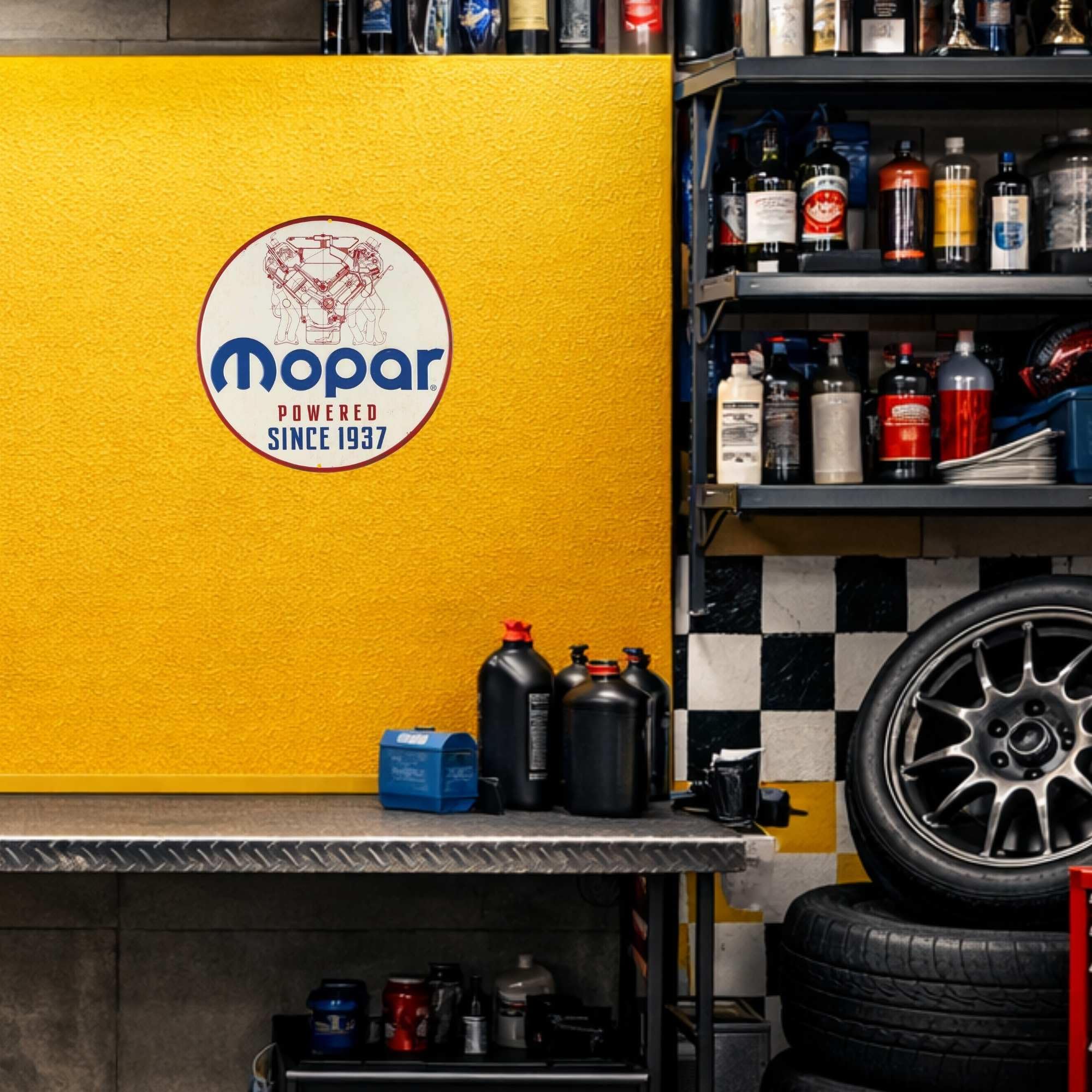 Amazon.com: Mopar Powered Since 1937 Round Embossed Metal Sign