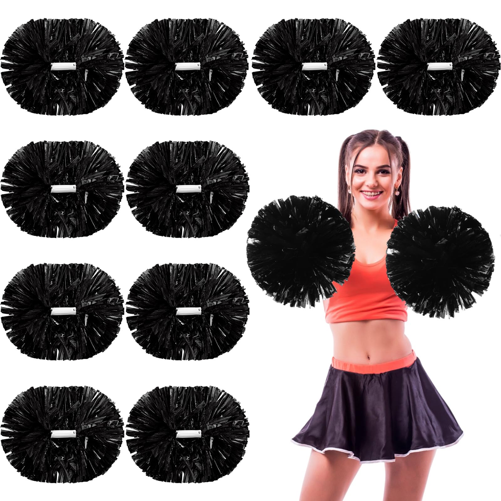 Amazon.com : WILLBOND 12pcs Cheerleading Pom Poms Bulk Metallic
