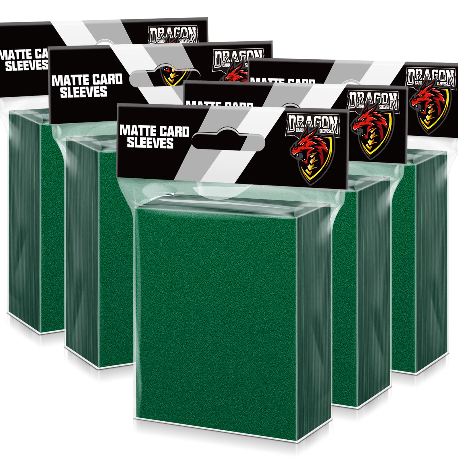 500ct MTG Card Sleeves, Matte Deck Protectors for TCG (Green)