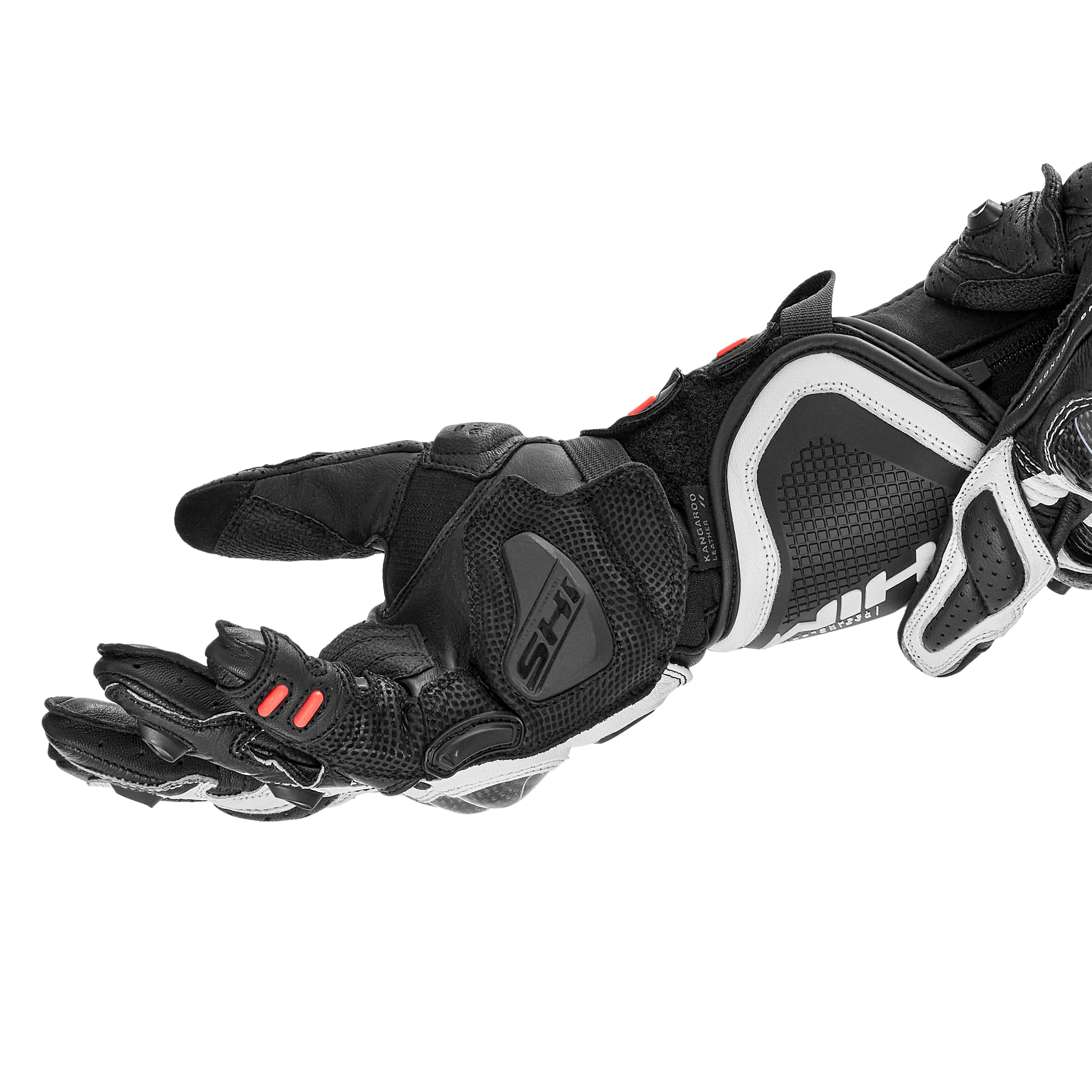 SHIMA RS-3 Motorrad Handschuhe Damen Leder Lange Sommer Motorradhandschuhe Schutz Touchscreen Touren Lederhandschuhe Motorcycle Belüftet Verstärkt Scheibenwischer (Damen, Rosa, XS)