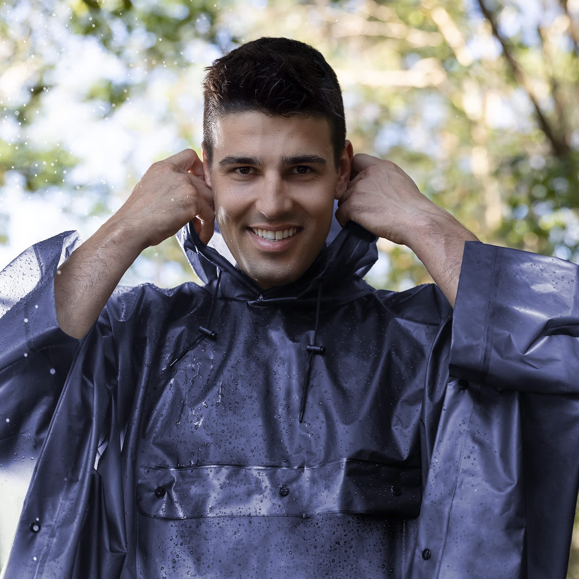 Poncho de pluie unisexe à manches - Imperméable long