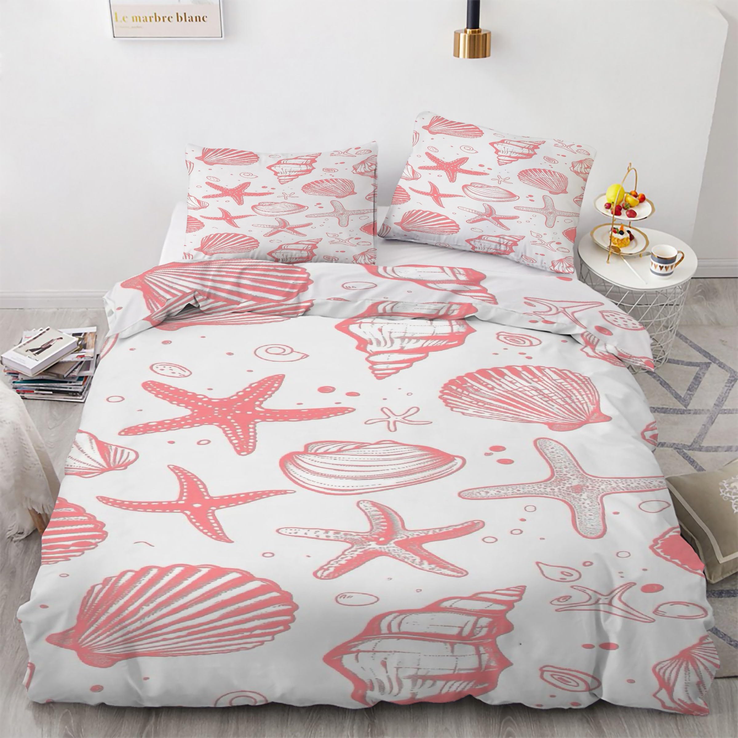 Housse de couette 200x200 conque en microfibre douce avec ses 2 taies d'oreiller