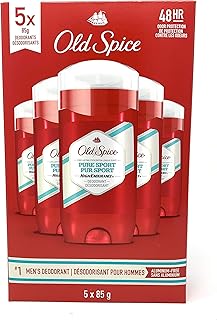 Old Spice Pure Sport High endurance Deodorant for Men, 85g, Pack of 5