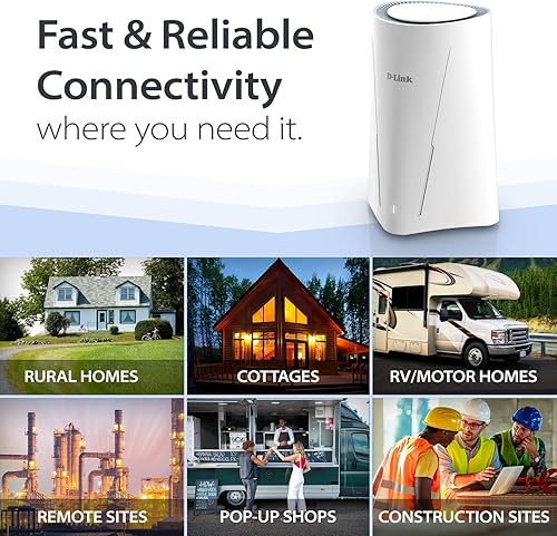 Miniatura 4 de Router WiFi 6 G530 5G NR AX3000 con ranura para tarjeta SIM, puerta de enlace celular, antenas optimizadas de alta ganancia, failover dual WAN,