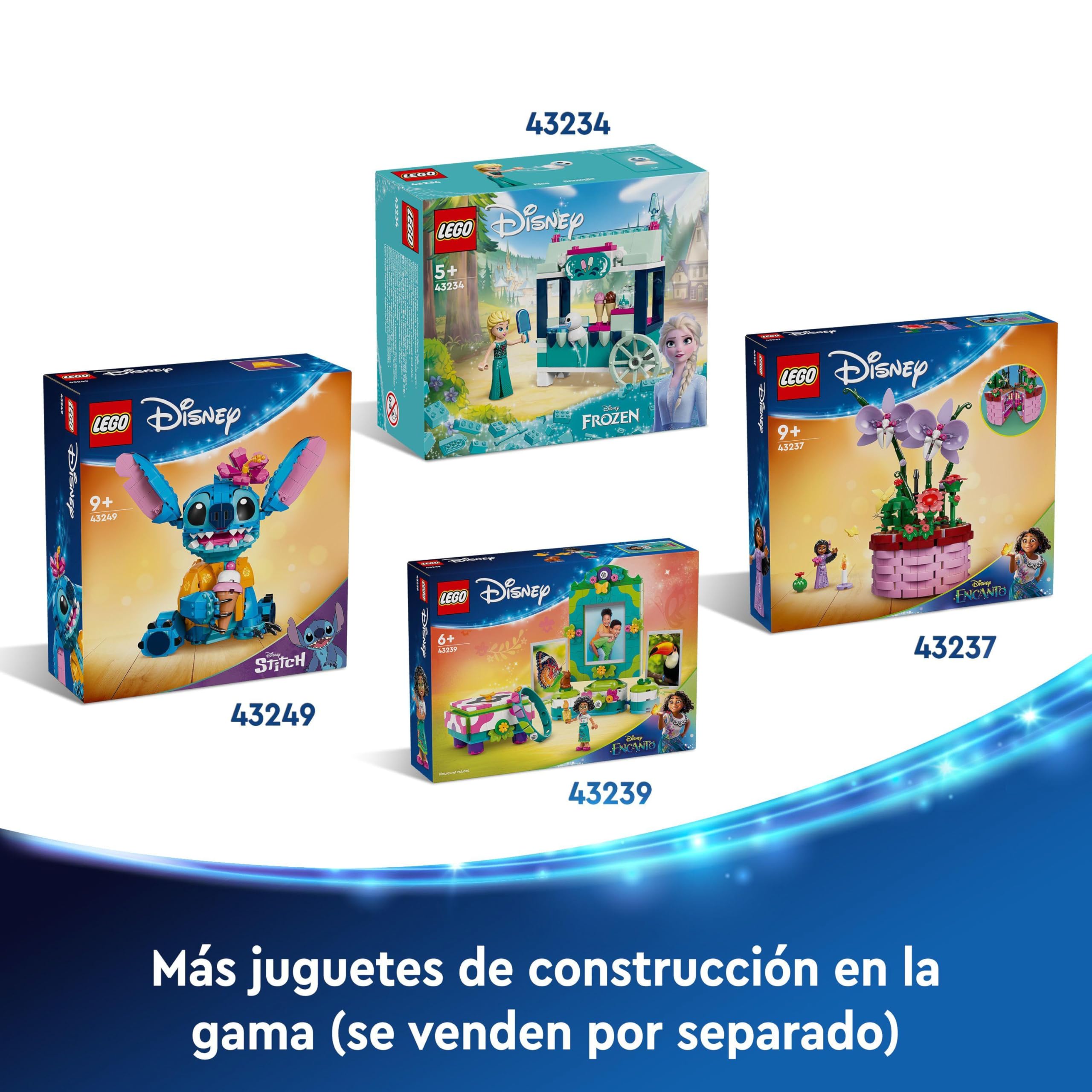 LEGO | Disney Stitch Juguete de Construcción - Figura Articulada para Jugar y Exponer con Cucurucho de Helado y Flor - Regalo para Niñas y Niños de 9+ Años Fans de la Película Lilo y Stitch 43249