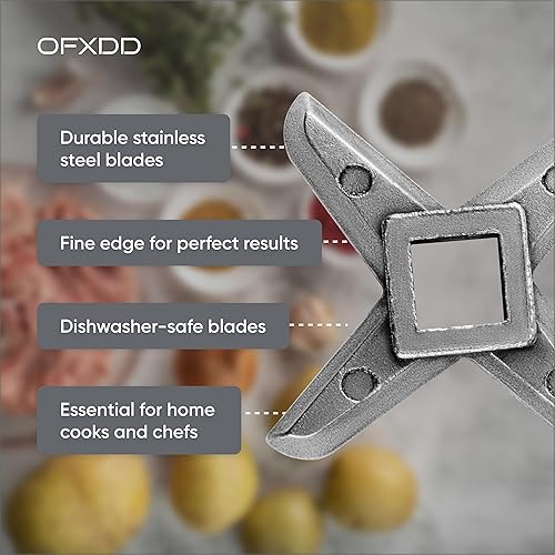 Miniatura 4 de Accesorios universales para moler carne a mano - SIze #5 - Cuchillas de acero para amoladora eléctrica - Cuchillo de repuesto para corte