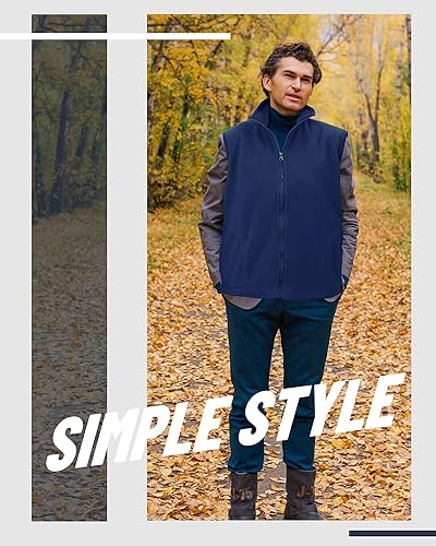 Vista 7 de Twistover Panitay - Chaleco de forro polar suave con cremallera completa para hombre, 3 piezas, chaleco sin mangas, cálido y ligero con cremallera