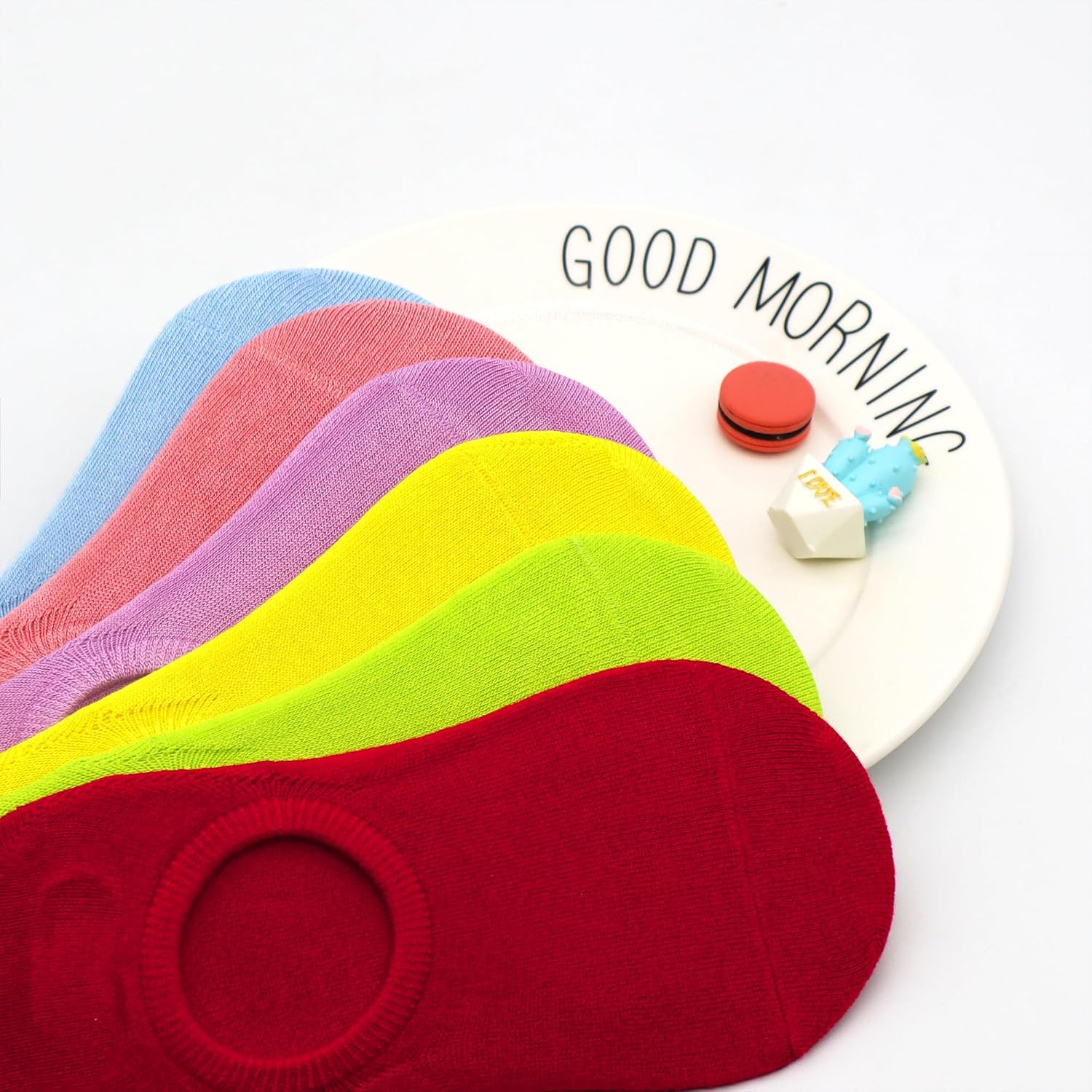 SERISIMPLE Low Cut Thin Womens Viscose Bamboo Socks No Show Invisible Non Slip with Grips Lightweight Liner Flats 6 Pairs - Image 4