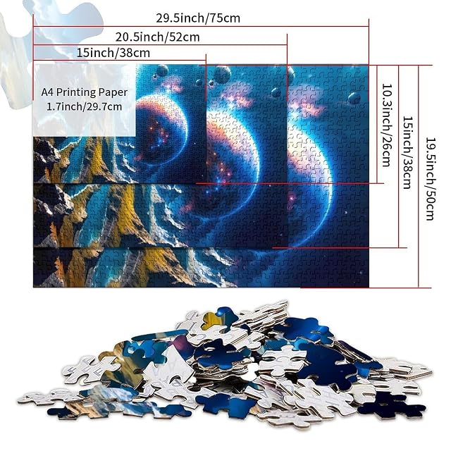 Foto 3 de 5 de Rompecabezas de 1000 Piezas para Adultos Blue Mountains Toy Juego Intelectual Juegos educativos para Toda…