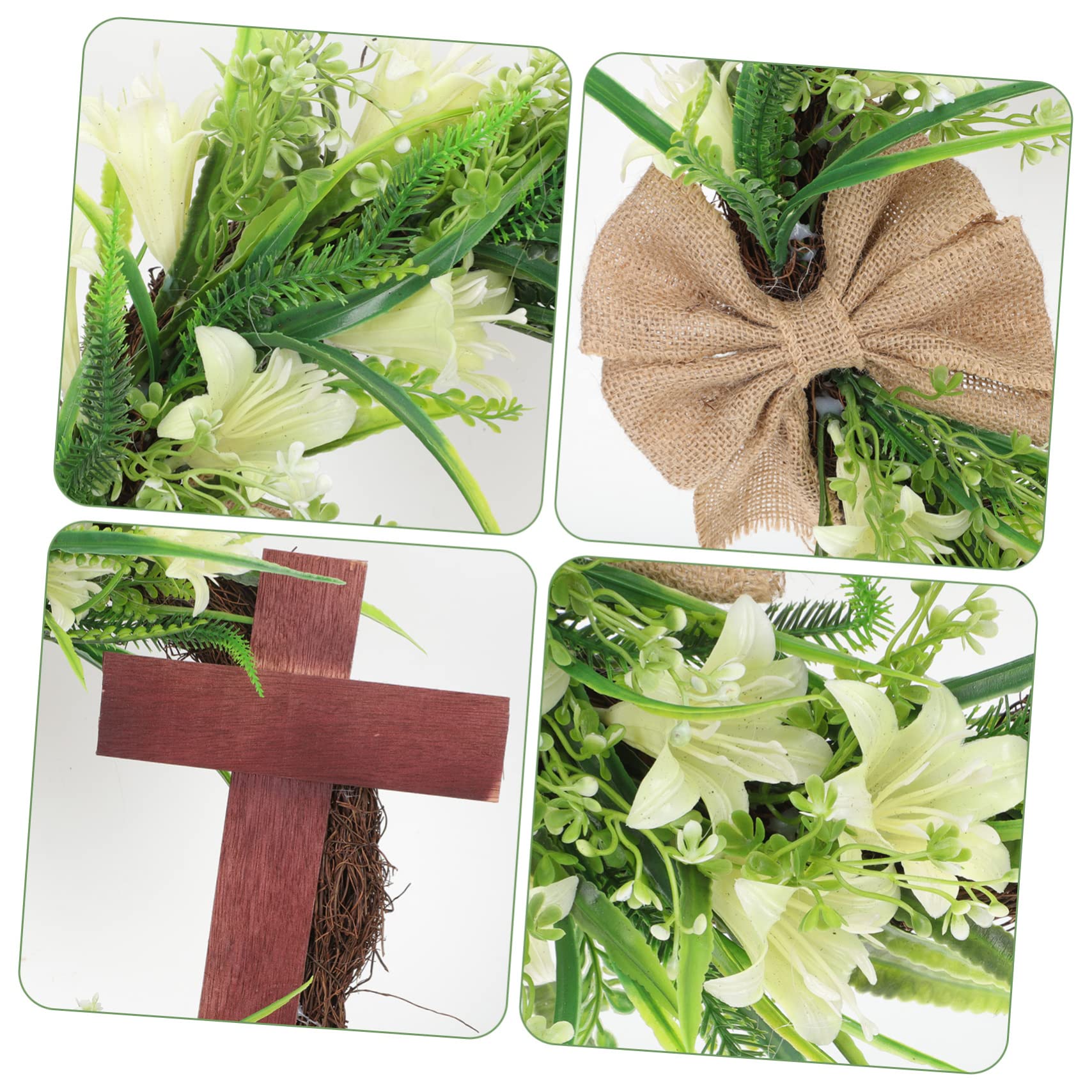 MAGICLULU 2pcs Kreuz Girlande Halloween-türkranz Haustürkranz Herbstlicher Türkranz Haustürdekoration Patriotischer Türkranz Tür Kranz Kränze Für Die Haustür Ahornkranz Im Herbst Plastik