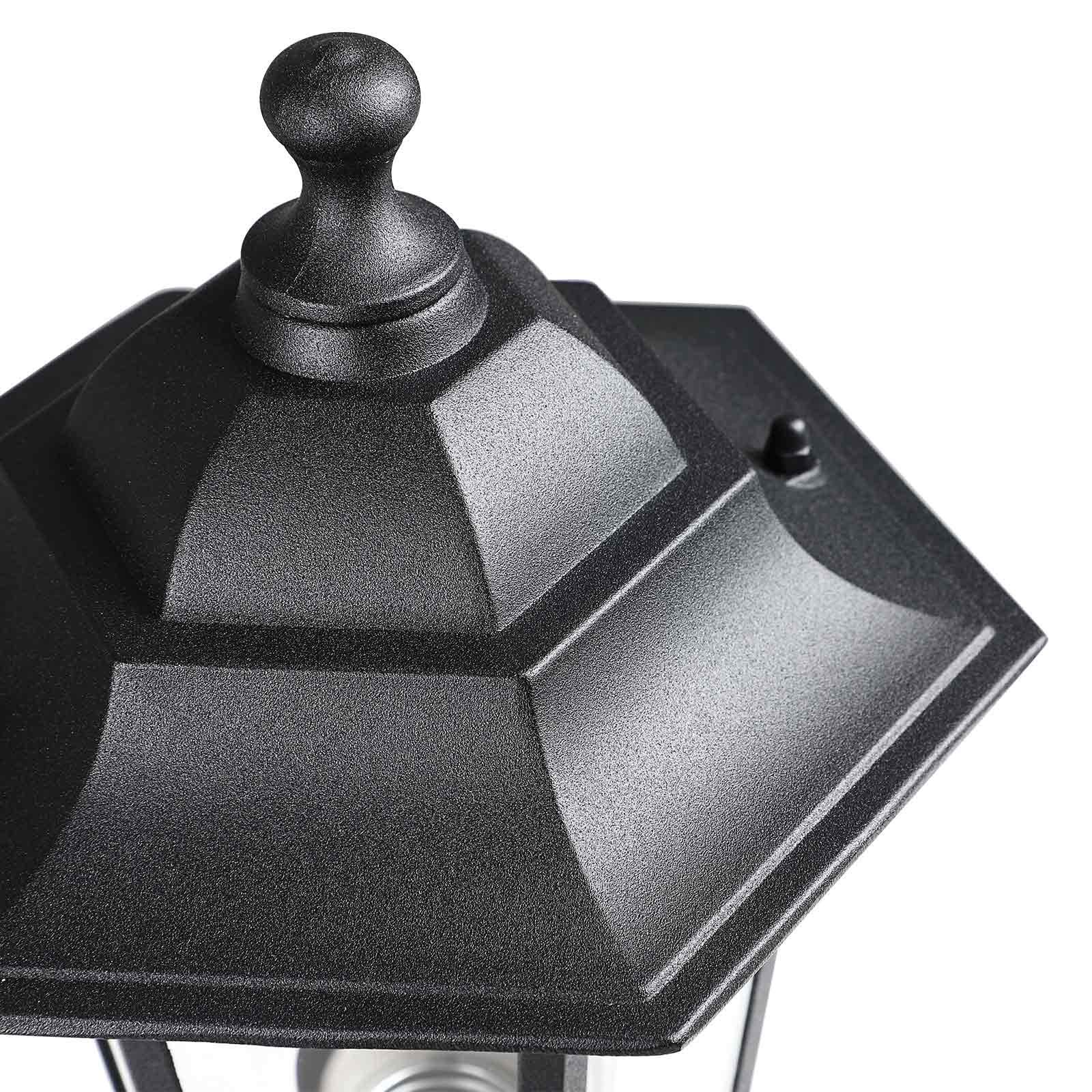 Monzana Farol de jardín Krysante color Antracita 60W Lámpara rústica de Pared 375x200x225mm Resistente Patio terraza