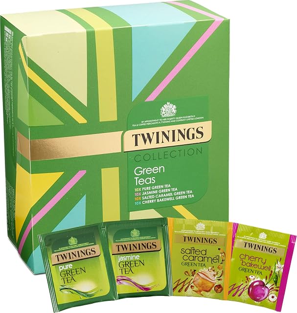 Twinings Green Tea Selection Variety Gift Set (40 Teabags), Perfect Alternative Birthday Present