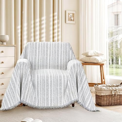 Miniatura 14 de Nobildonna Funda de felpilla lavable para sofá de 2 plazas, funda protectora de muebles para sala de estar, beige, 71 x 102 pulgadas