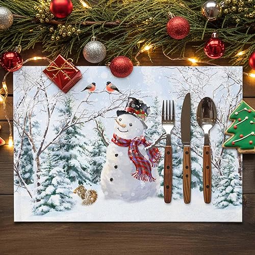 Vista 172 de Juego de 6 manteles individuales rojos para el día de San Valentín, diseño de corazón de San Valentín, resistentes al calor, lavables, manteles