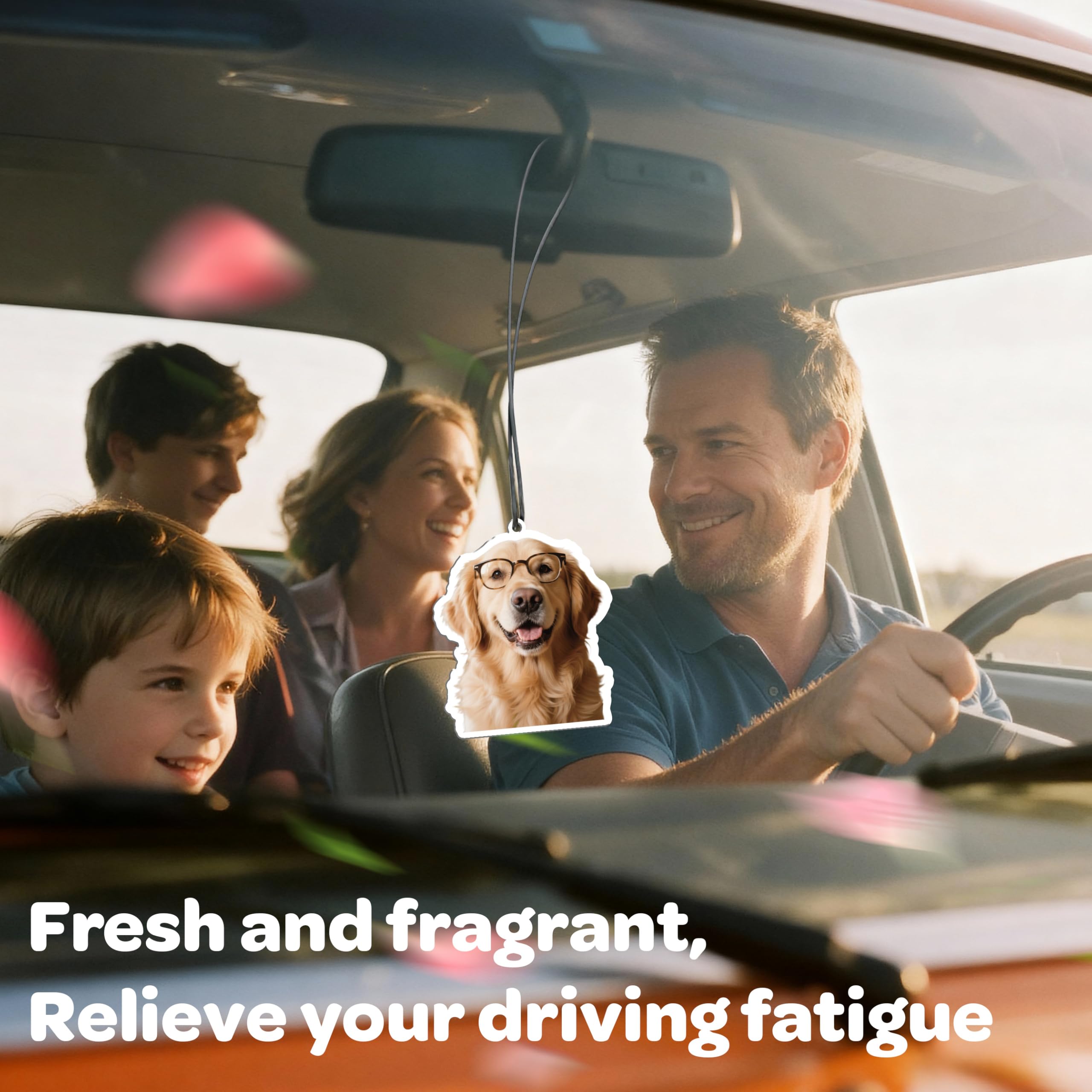 Bemaystar Custom Air Fresheners with Picture - Personalized Air Freshener for Car,Custom Double Sided Air Freshener for Wardrobe Bathroom Hanging Ornaments (Irregular Shape)