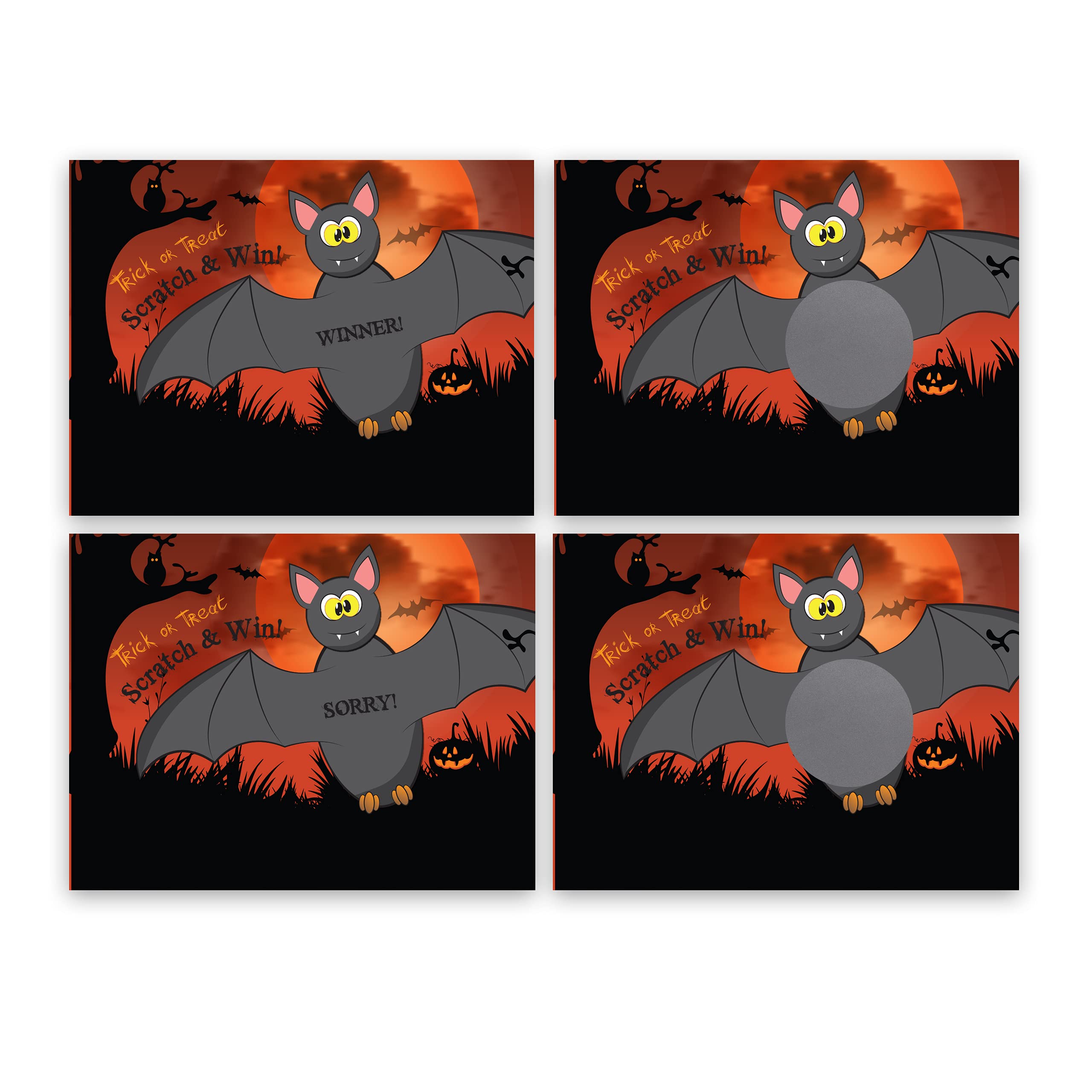 My Scratch Offs Halloween Bat Game Card - 25 pack -