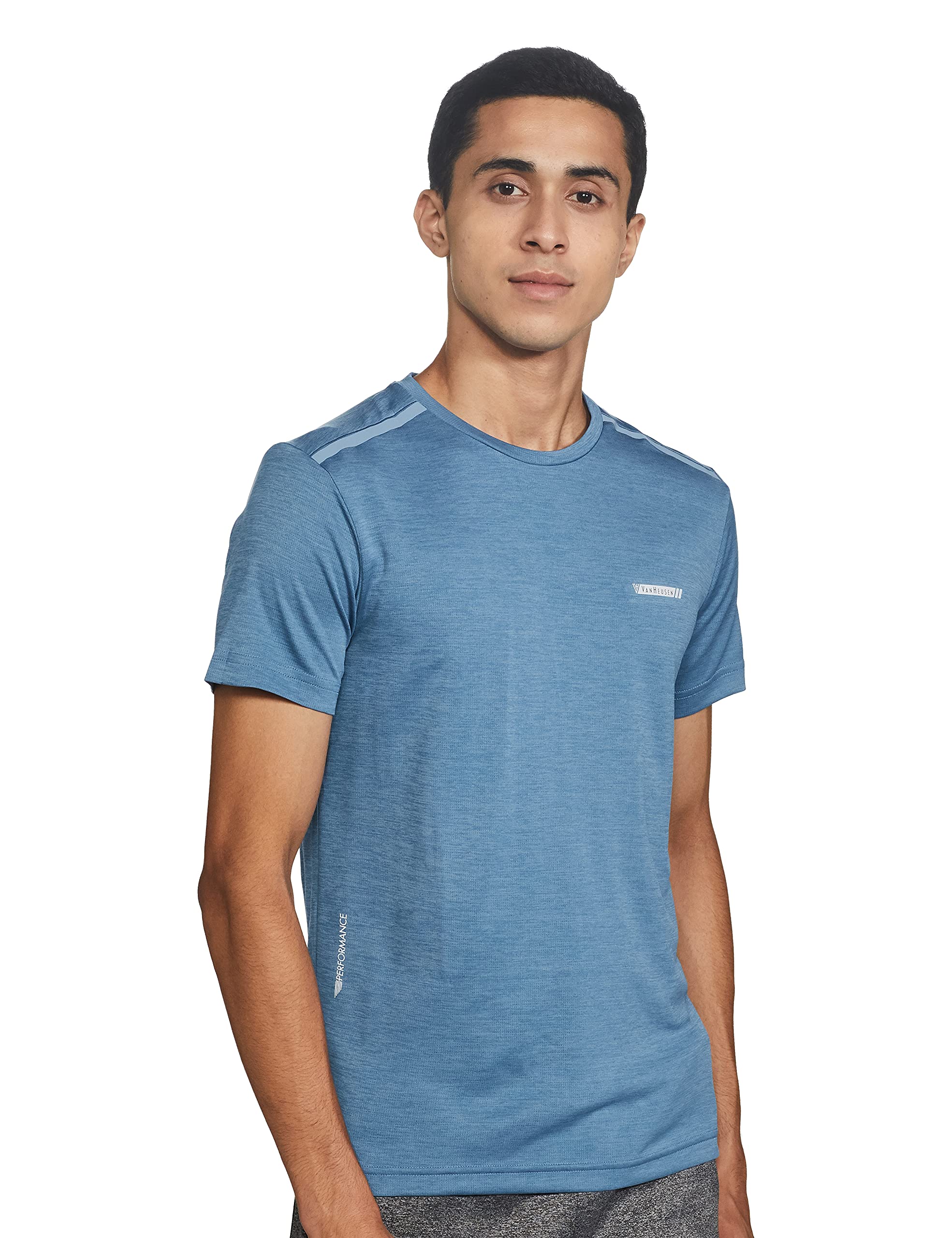 Van HeusenMen's Polyester Regular Fit T-Shirt