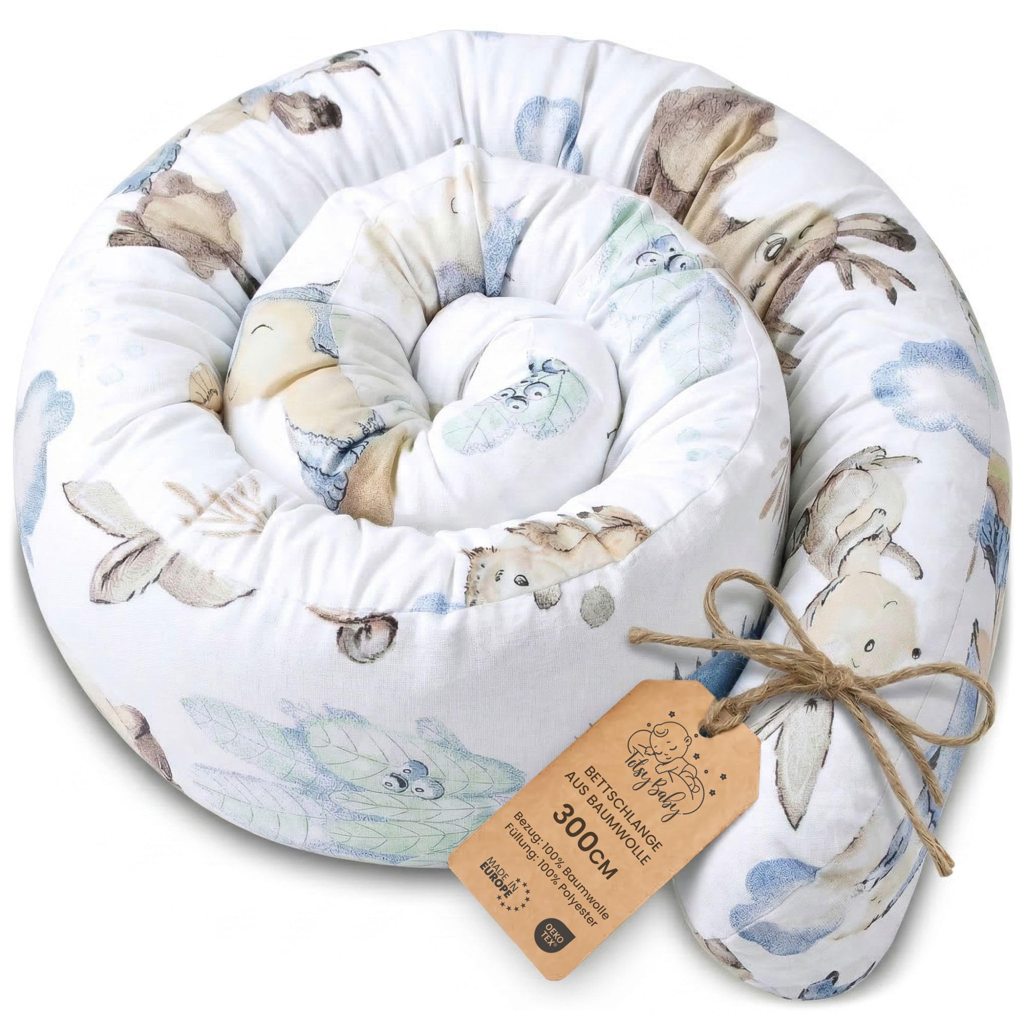 Totsy Baby Almohada para Dormir de Lado algodón 300 cm Algodón Gofre - cojin Cervical Enrollable Lavable Cojines Grandes Almohada para el Cuerpo Oeko-Tex Marrón — view 54