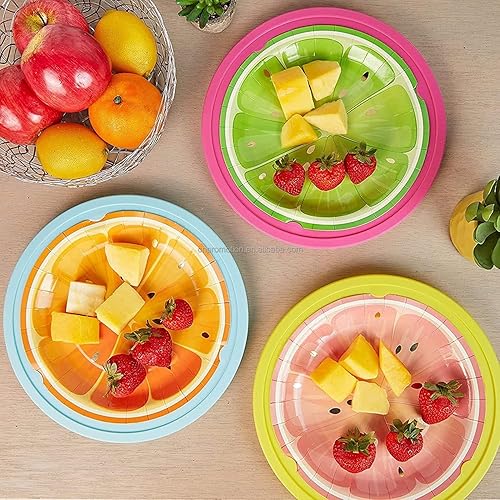 Miniatura 5 de Sedmoon - Soporte para platos de papel de plástico reutilizable, paquete de 24 soportes para platos de papel de plástico resistente de 10 pulgadas