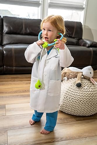 Miniatura 7 de Little Adventures Disfraz de veterinario  Lavable a máquina, juego de simulación infantil y traje de fiesta sin purpurina