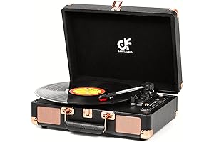 Miric Record Player: Vintage Turntable with Enhanced Sound and Connectivity