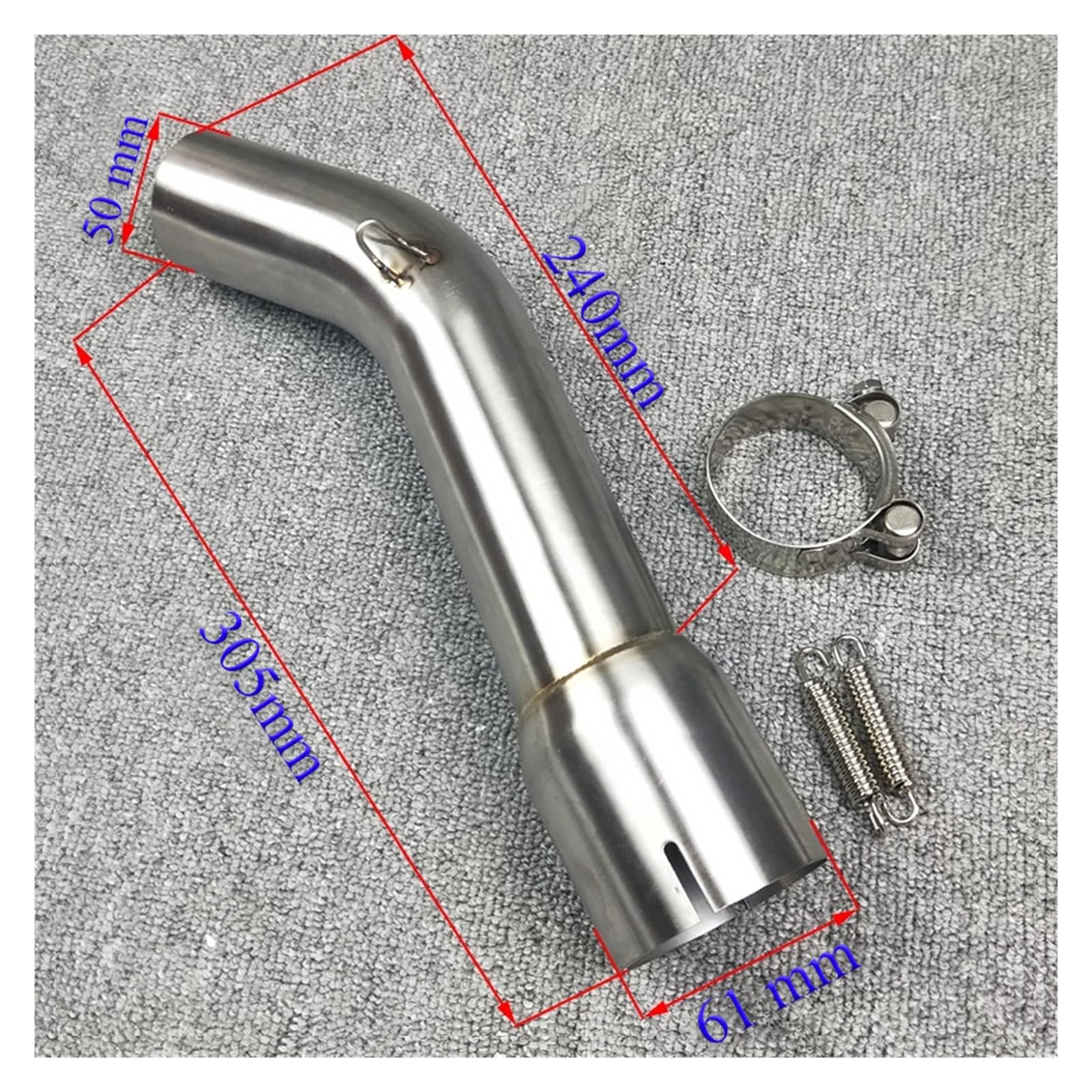 Motorrad Auspuff Slip On Für FZ1 FZ1N FZ1000 2001–2015 Jahre Motorrad-Auspuff-Mittelverbindungsrohr Moto Edelstahl-Schalldämpfer