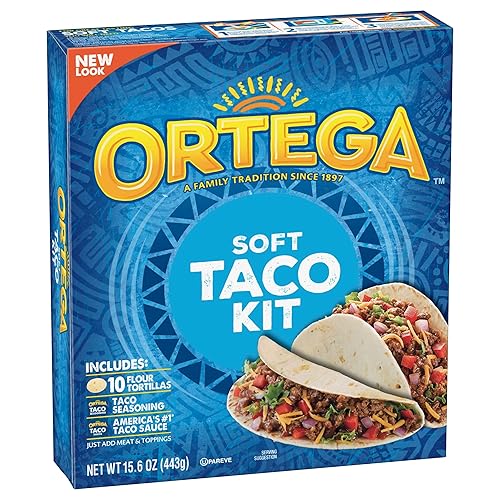 Miniatura 2 de Ortega Kit de cena de taco, tacos suaves, 10 unidades (paquete de 12)