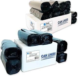 Reli. Trash Bags 55-60 Gal (150 Bags) & 40-45 Gal Trash Bags (250 Bags)
