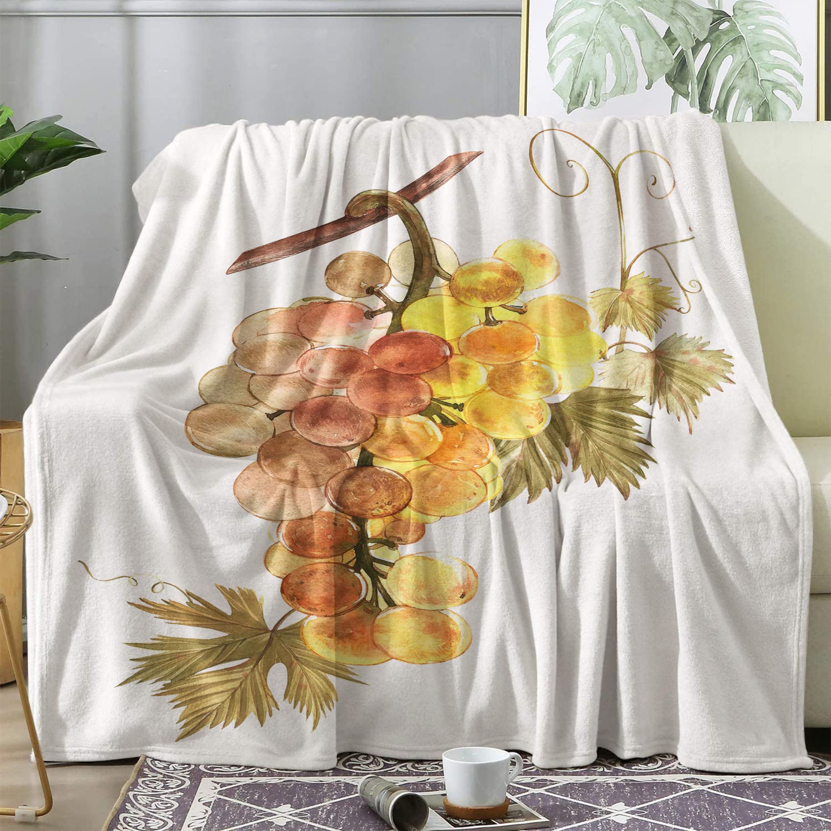 Couverture 2 personnes en flanelle pour lit jeté de canapé cocooning violet