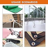 Vista 3 de Kit de herramientas para ojales, herramienta multiusos manual de mano, perforadora, alicates con arandelas de metal (1/4 de pulgada)