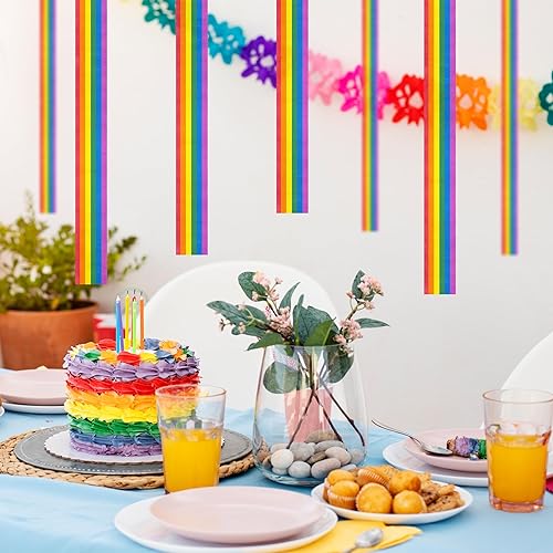 Vista 46 de 8 rollos de serpentinas de papel crepé doradas, decoración de fiesta de Año Nuevo, graduación, Navidad, arco iris, suministros de bricolaje