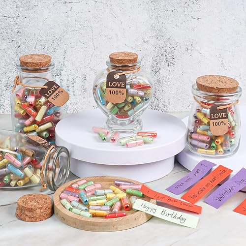 Miniatura 4 de Letras de cápsula con mensaje en botella de vidrio, píldoras de mensaje de amor, regalo para novio, novia, esposa, amigo, cumpleaños, Navidad,