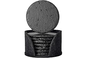 Urban Strive Black Slate Coasters, Your Stylish Coasters to Protect Furniture