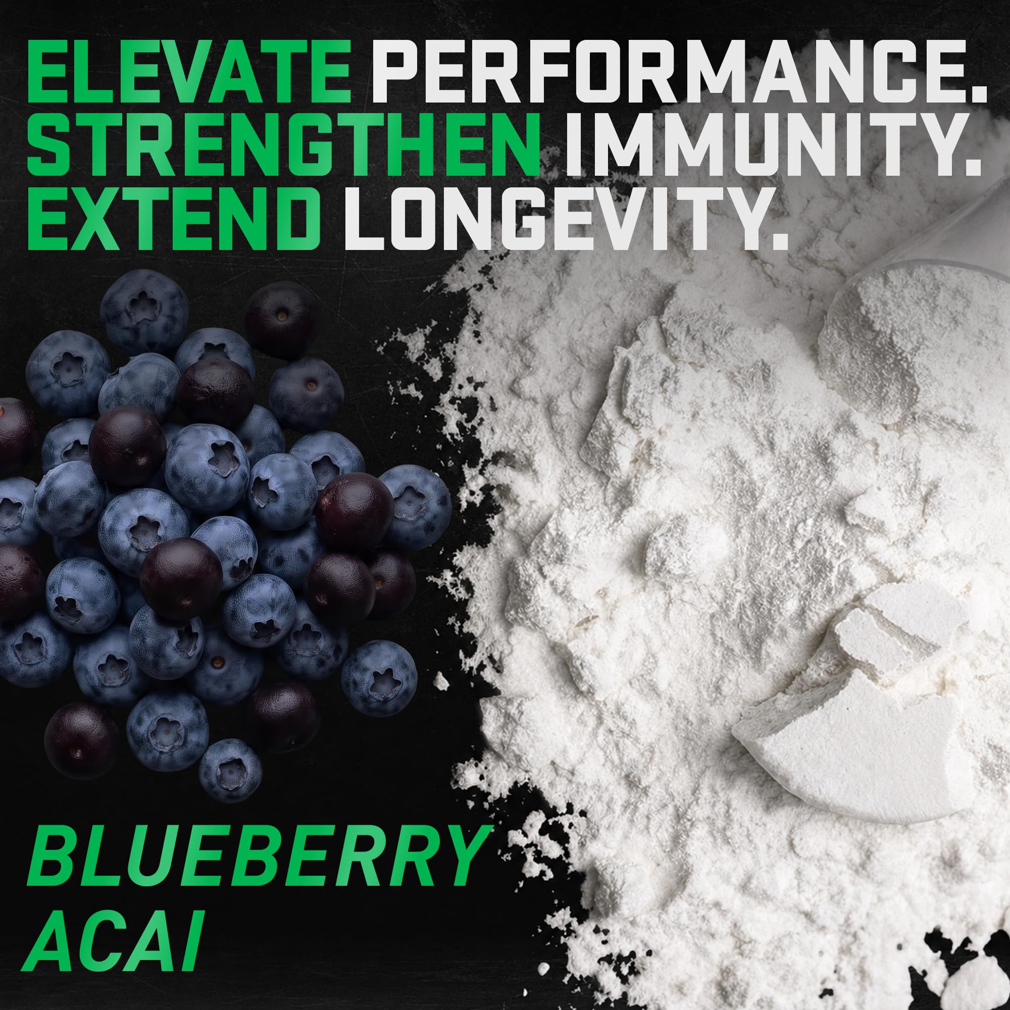JYM Greens Powder Supplement w/Organic Spirulina - Blueberry Acai, 15.2 Oz — Amazon image 5