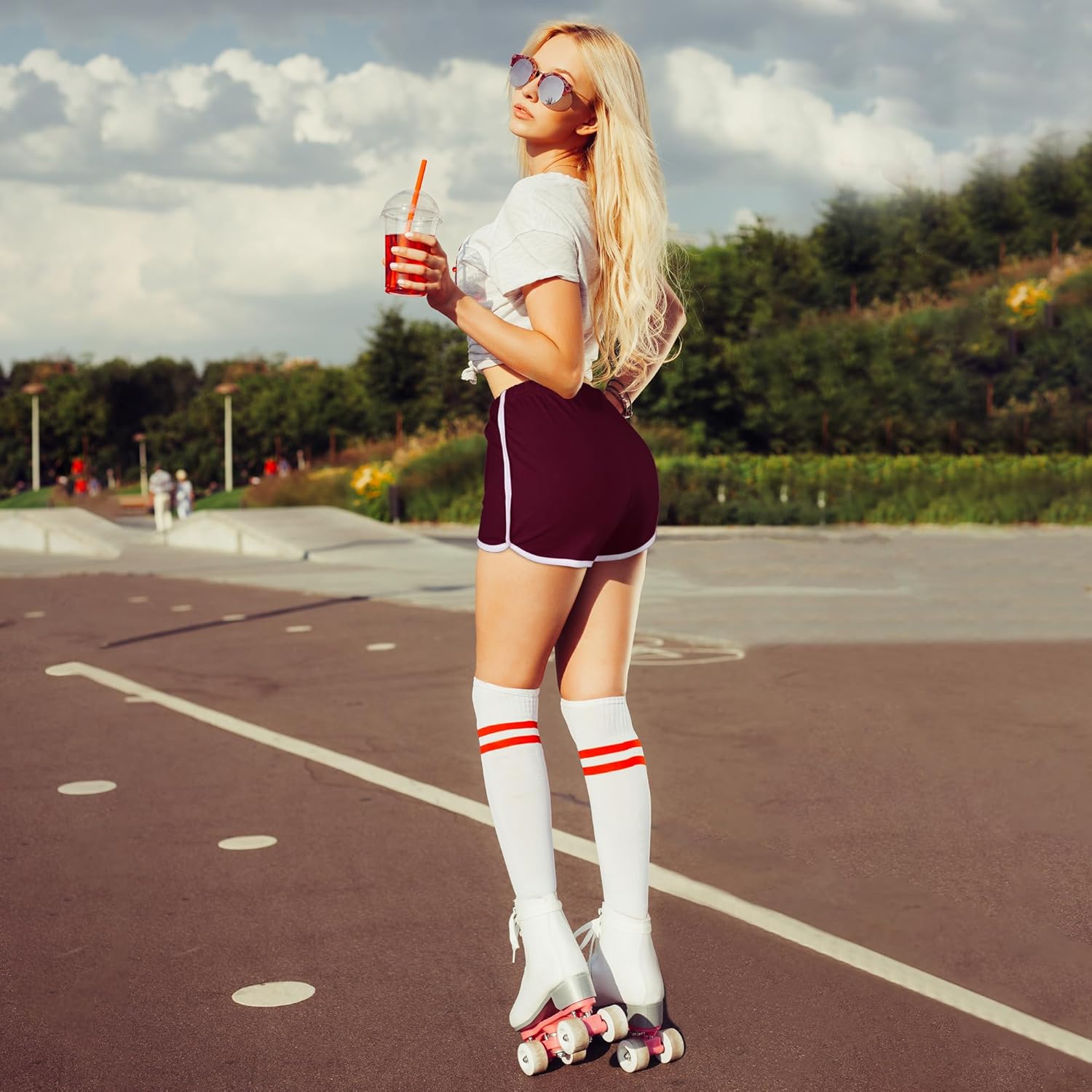 Motarto 3 Pack Women Cotton Sports Shorts Athletic Shorts Yoga Dance Summer Short Pants - Image 4