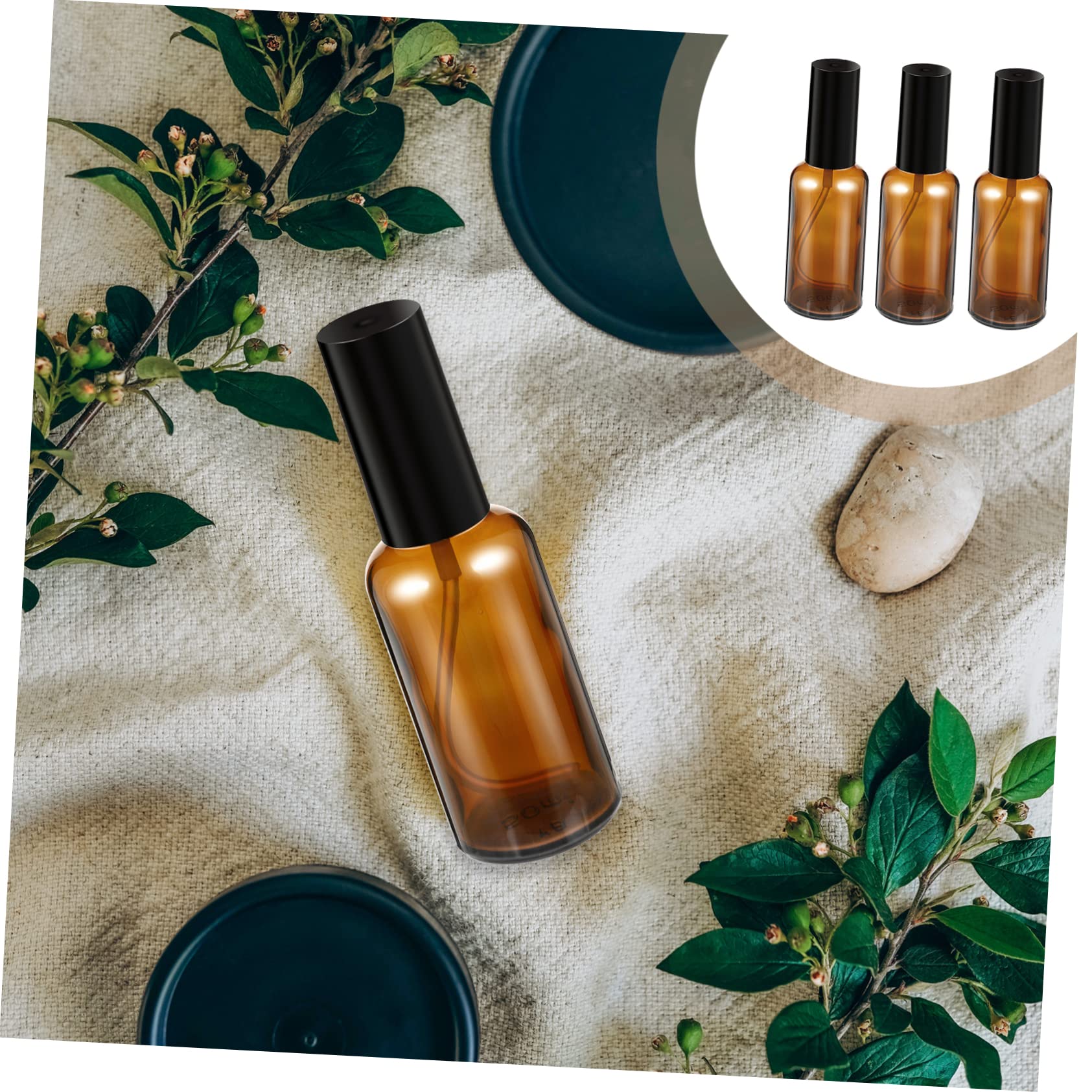 Didiseaon Bottiglia Spray per Profumo in Vetro Marrone 50ml, 10 Pezzi | Ricaricabile e Riutilizzabile, Formato Compatto Leggero, per Viaggio e Outdoor