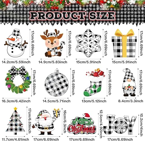 Miniatura 3 de Sumind Juego de 30 piezas de decoración de remolinos de papel de aluminio para colgar en Navidad, muñeco de nieve, cartel de alce, remolinos