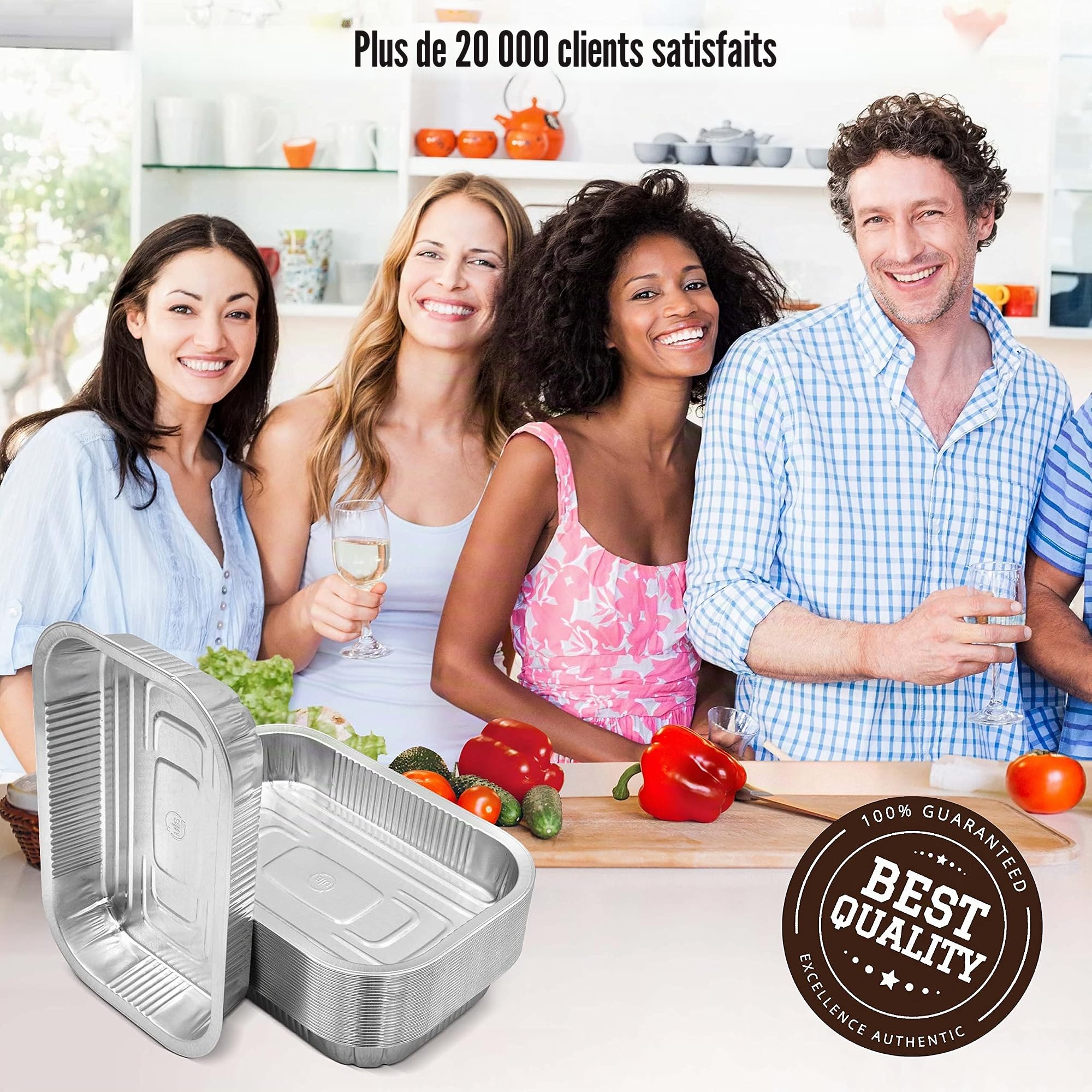 Lot de 50 lèchefrites en aluminium de qualité supérieure de Weber 220 x 150 x 34 mm (L x B x H)