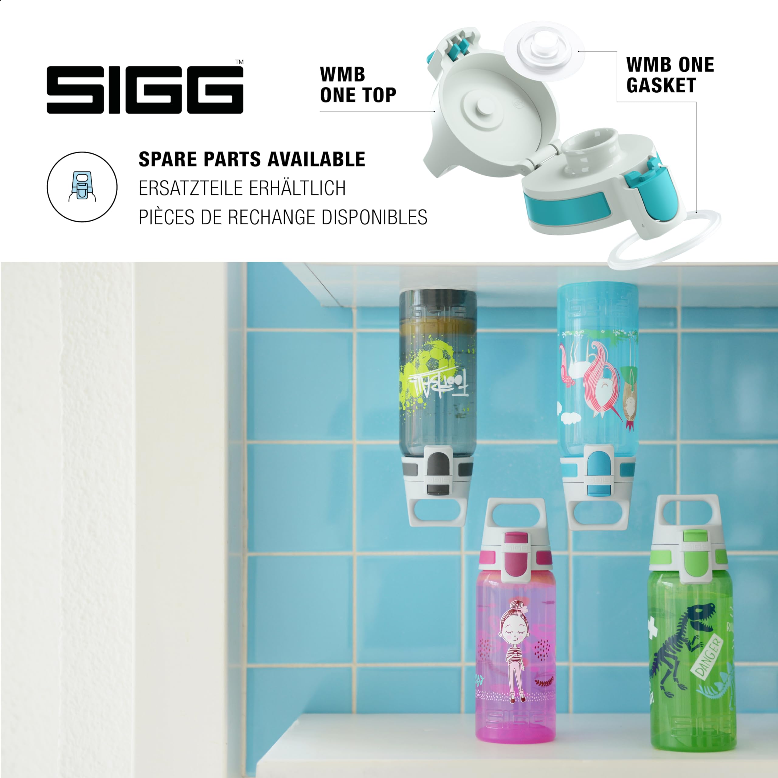 Sigg, Sports Water Bottle For Kids, Viva One Monstertuck, Suitable For Carbonated Drinks, Leakproof, Dishwasher Safe - Image 4