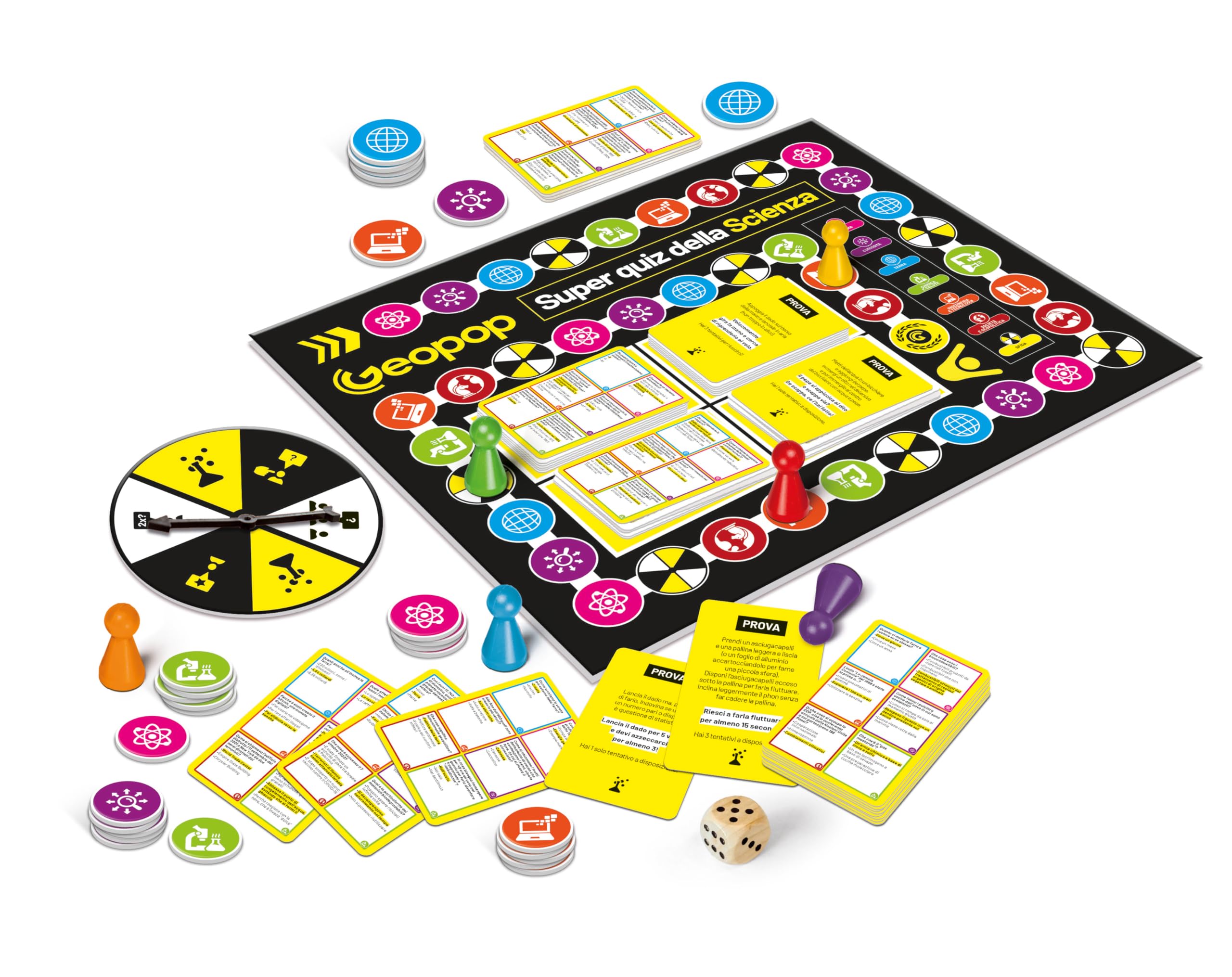 Clementoni x Geopop - Il Super Quiz della Scienza, Gioco Scientifico per Bambini 10+ Anni, Gioco di Società a Tema Scientifico, 2-6 Giocatori, Made in Italy, Lingua Italiana, 19431
