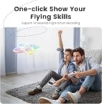 Ameta Morpho Drone with Camera 1080P HD, FPV RC Quadcopter for Beginners with 32 RGB Light/ 2 Batteries, White
