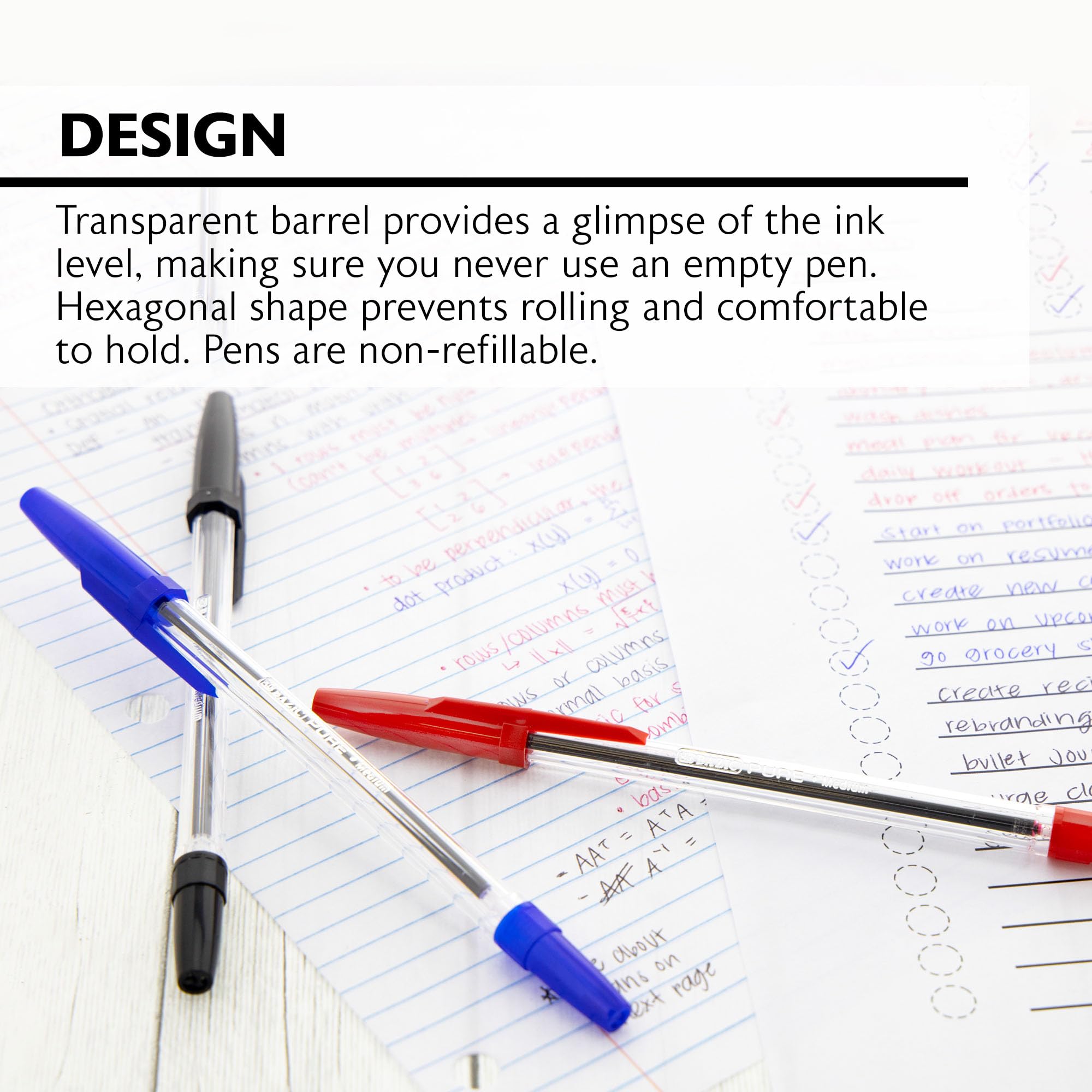 BAZIC Pure Assorted Color Stick Pen 12 Pack — view 5