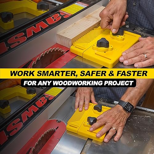 Miniatura 6 de Magswitch Kit de inicio de herramientas de carpintería y accesorios, con tabla de plumas, bloque de empuje de montaje y soporte de abrazadera de