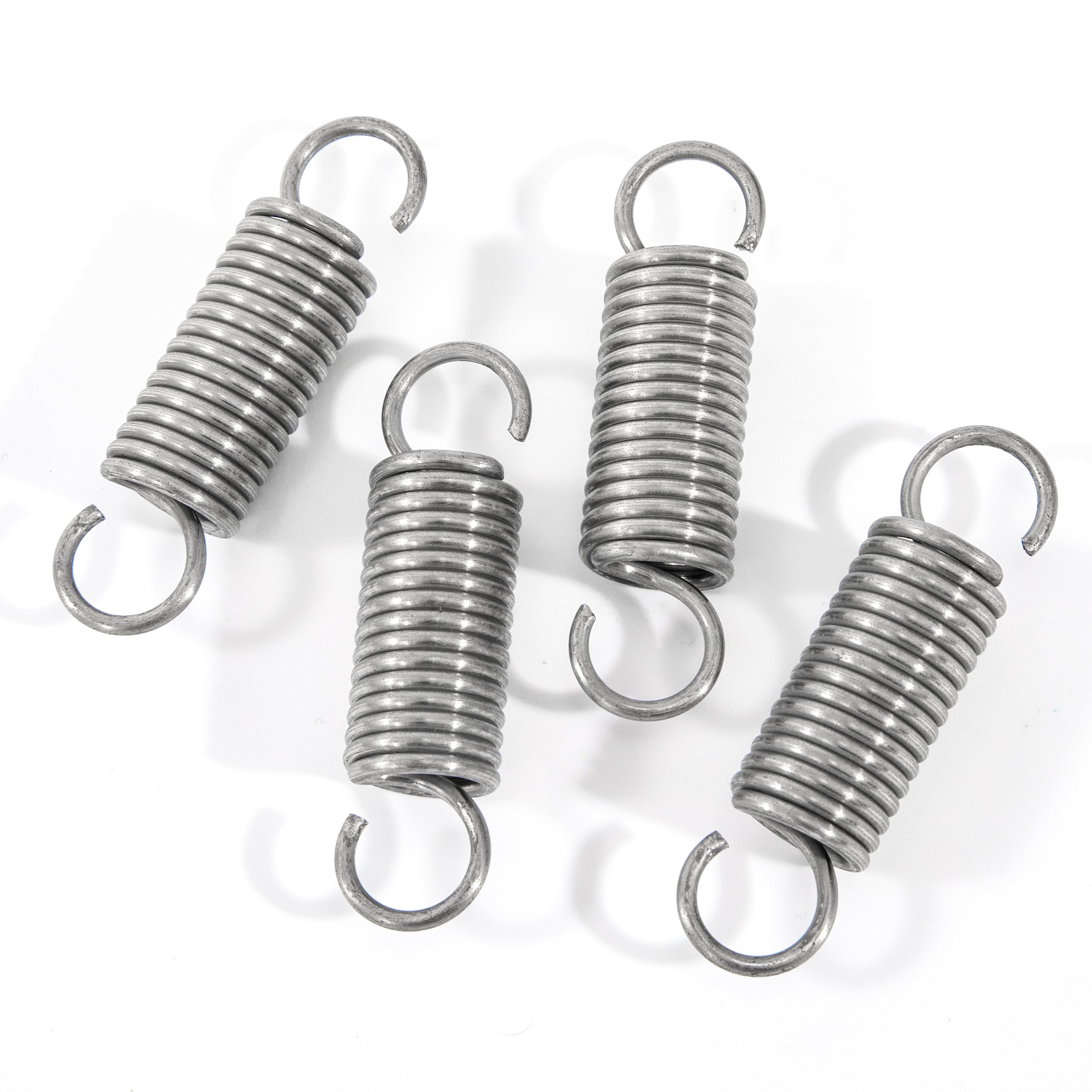 Sprężyny naciągowe 50 mm sprężyna ciągnąca podwójny hak ze stali nierdzewnej średnica drutu 1,8 mm średnica zewnętrzna 14 mm ciągnięcie 7,60 kg 4 sztuki
