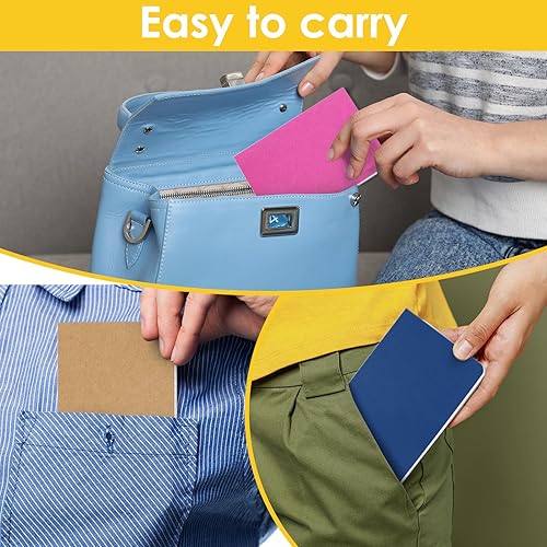 Miniatura 5 de LABUK Paquete de 90 cuadernos de bolsillo, cuadernos pequeños a granel, cuadernos rayados de 3.5 x 5.5 pulgadas, diarios de cubierta colorida A6, 24