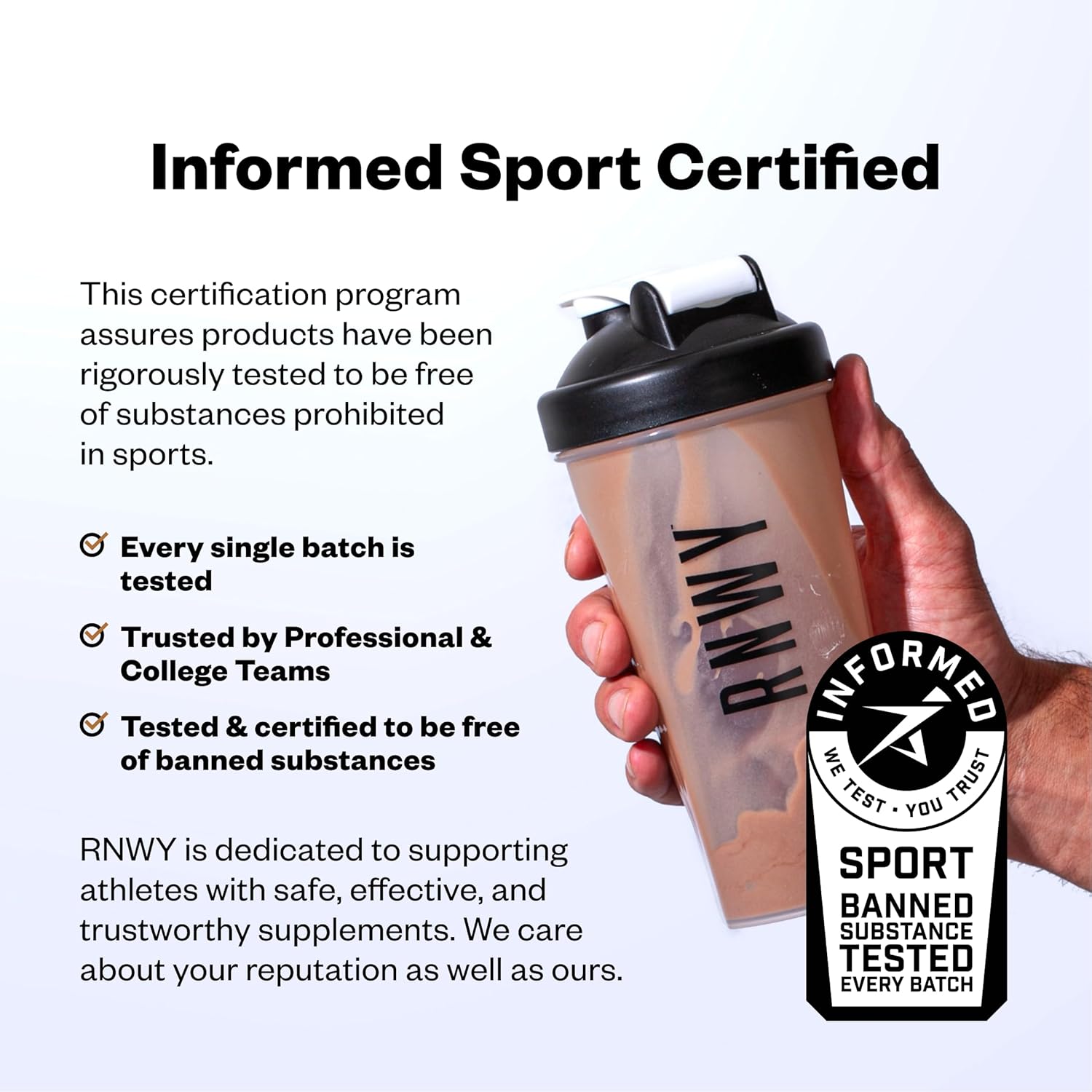 RNWY Complete Protein, 25g Yeast Protein + 5g Creatine Monohydrate, Vegan, Dairy-Free, Informed Sport Certified, Post-Workout Recovery for Endurance Athletes, Chocolate, 21 Servings