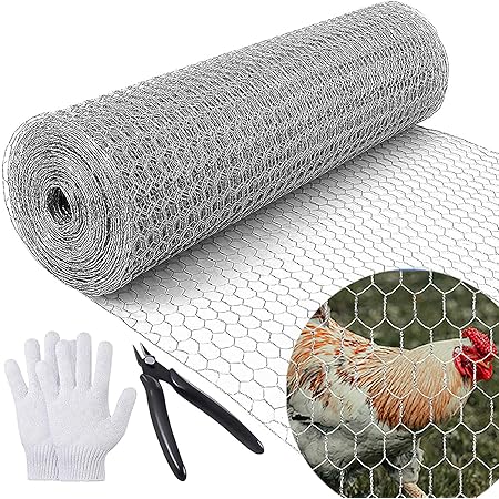 Rete Metallica Plastificata VOUNOT - Maglia Esagonale 25mm, 100cm X 25m, Grigio | Per Recinzioni E Pollai - Foto 4